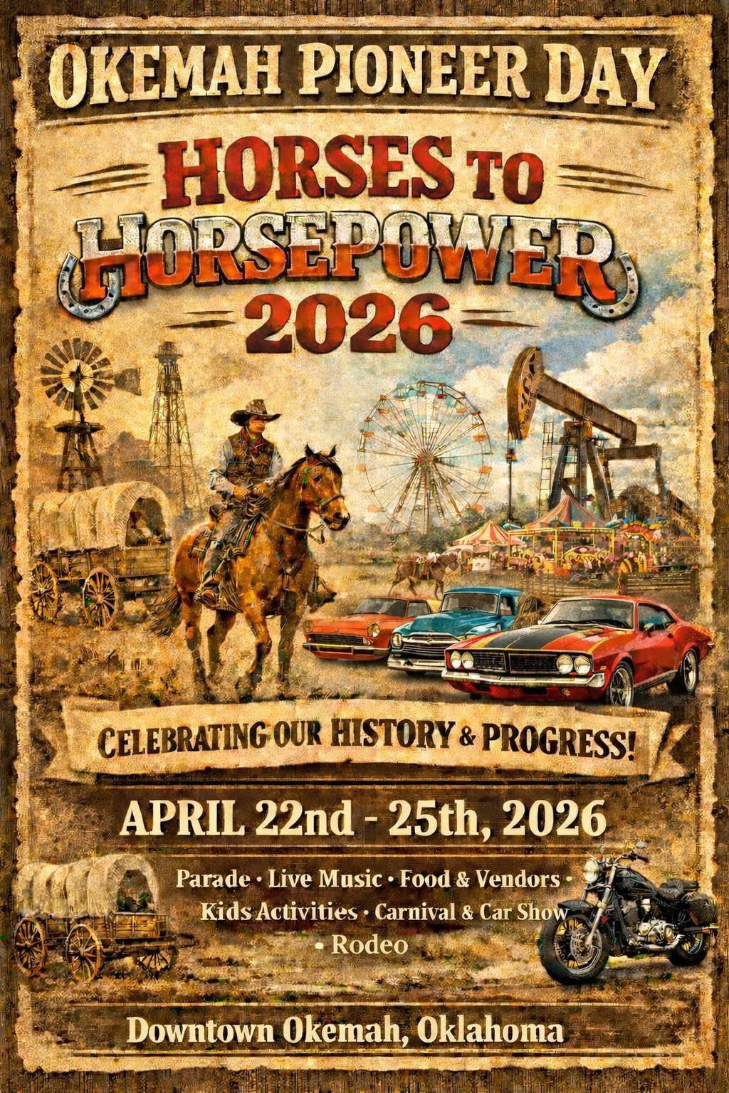 Okemah Pioneer Day & Horses to Horsepower