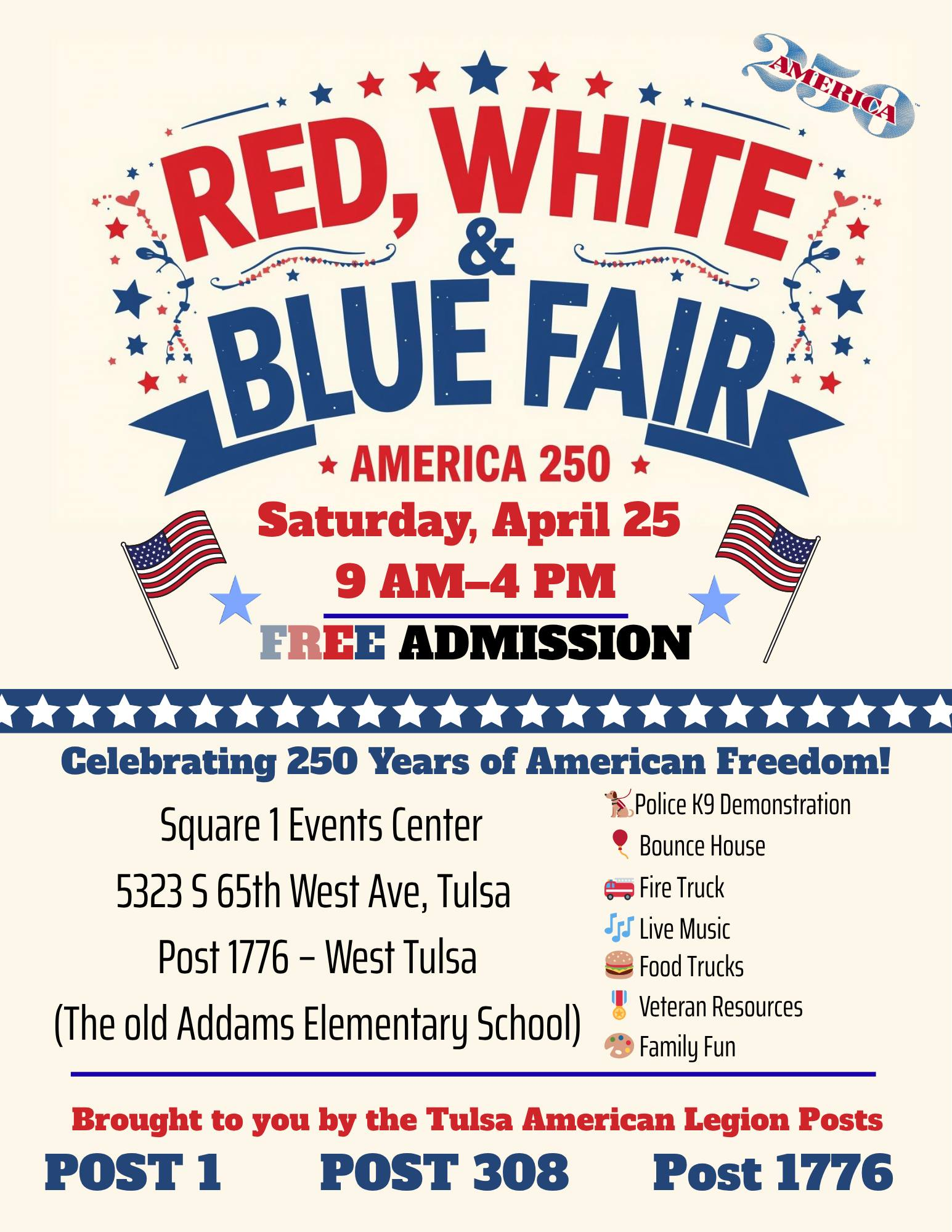 Red, White & Blue Fair: Celebrating 250 Years of Freedom