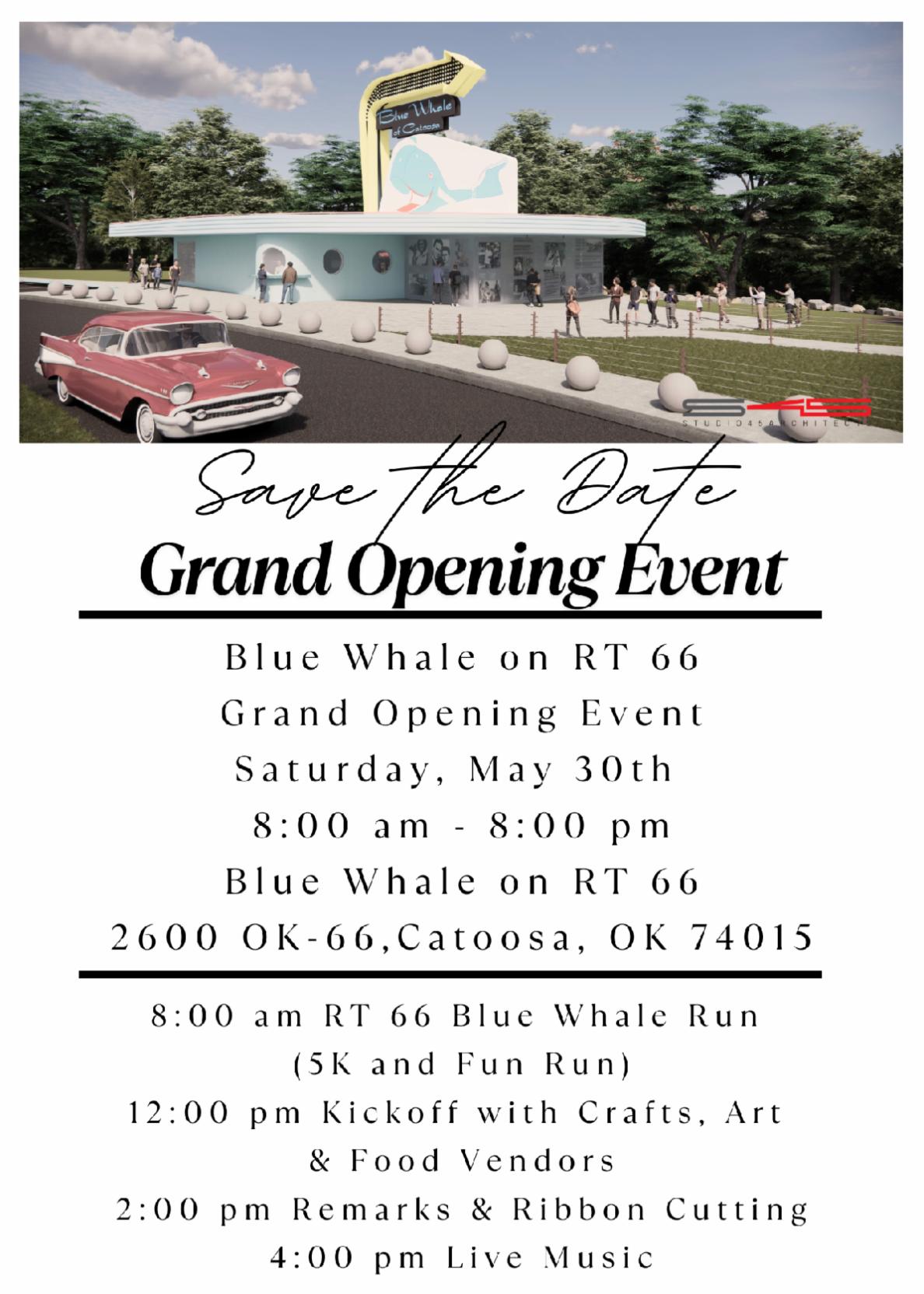Grand Opening & Route 66 Blue Whale Run