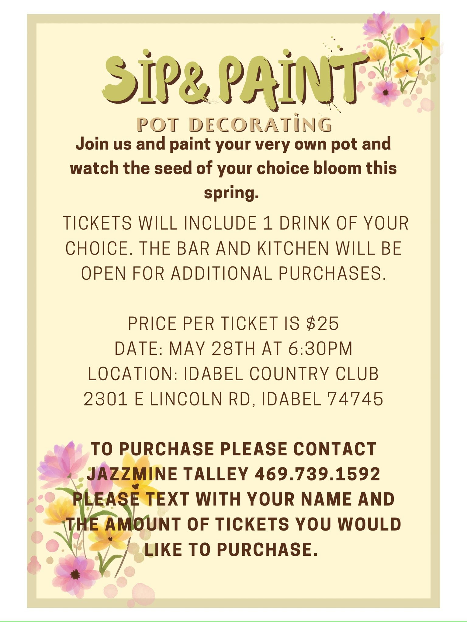 Sip and Paint at the Country Club