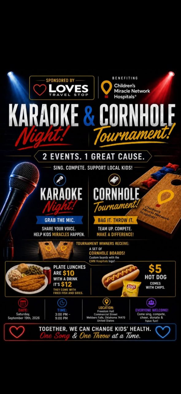 Karaoke & Cornhole Night! Tournament! Benefiting Children's Miracle Network