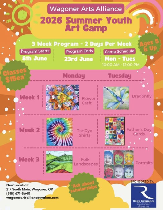 Wagoner Arts Alliance Summer Youth Art Camp