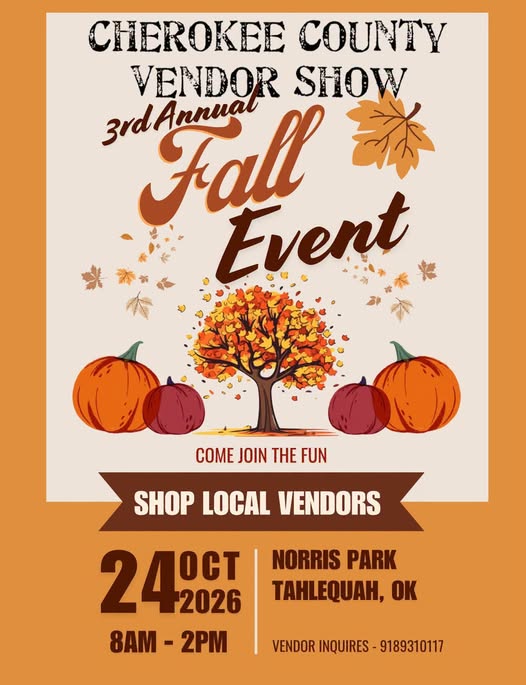 3rd Annual Fall Cherokee County Vendor Show
