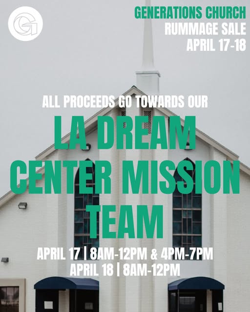 Generations Church Rummage Sale